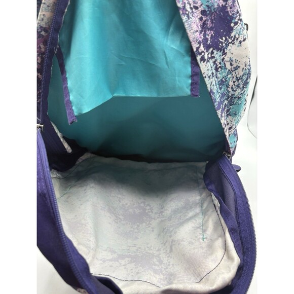 Trans By JanSport Backpack Laptop Sleeve Paint Spatter 5 Zip Compartments - Picture 8 of 13